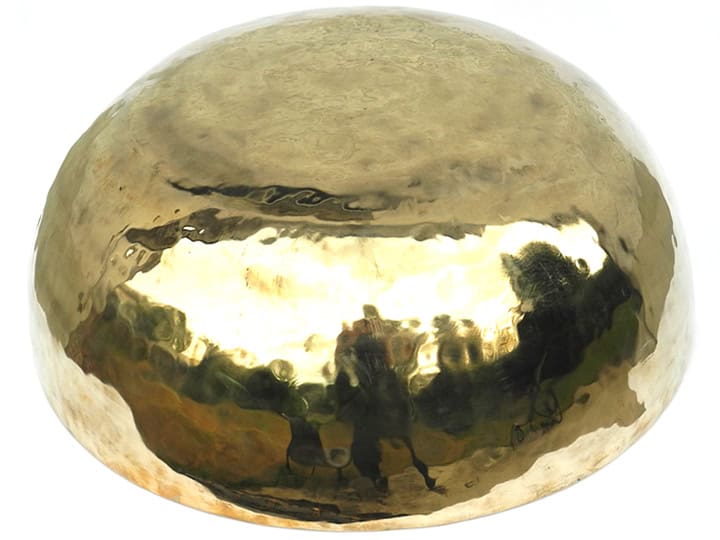 Tibetische XXL Klangschale poliert - Ø 58,5 cm - 13410 g - Wasserstoffgamma - Fußklangschale – Bild 3