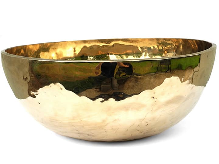 Tibetische XL Klangschale  - Ø 47,9 cm - 9255 g - Sarosperiode & Jupiter - Fußklangschale