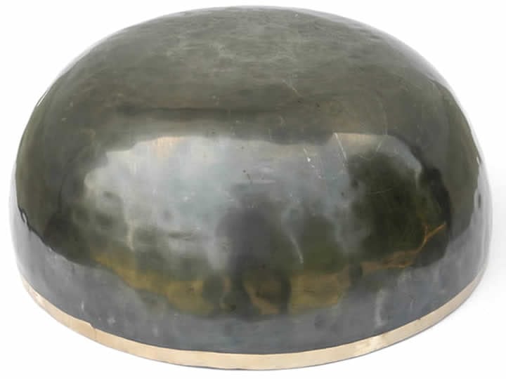 Tibetische Fußklangschale für Kinder  - Ø 41,2 cm - 6650 g - Biorhythmus Körper - Fußklangschale – Bild 3