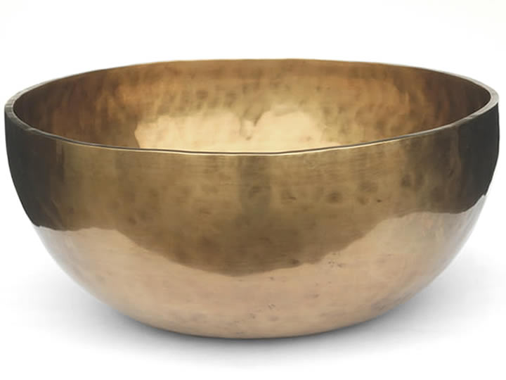 Tibetische XL Klangschale - Ø 46,4 cm - 8660 g - Metonischer Zyklus & Platonisches Jahr - Fußklangschale