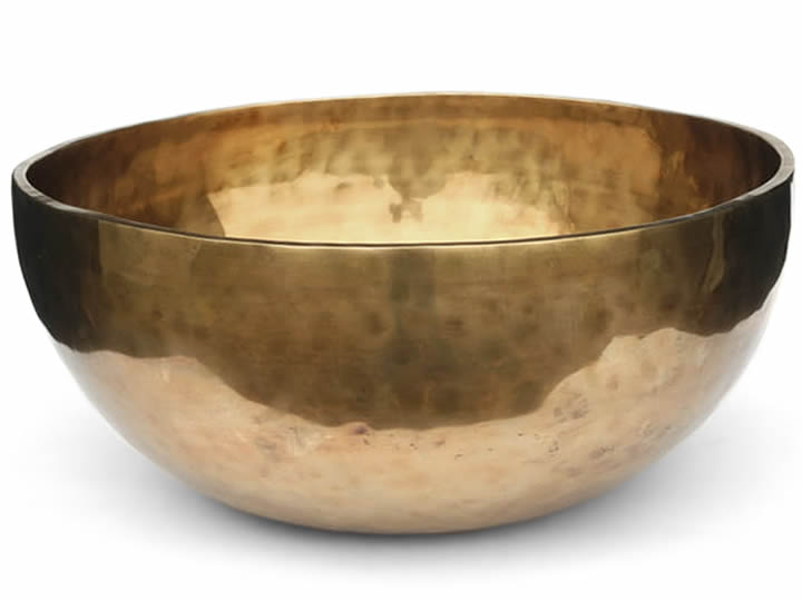 Tibetische XL Klangschale - Ø 44,3 cm - 7830 g - Apsidenumlauf & Biorhythmus Geist - Fußklangschale